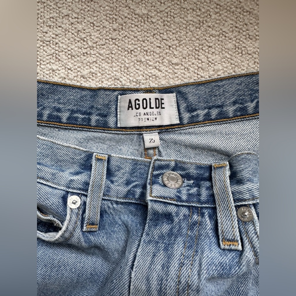 AGOLDE 90s Pinch Waist High Rise Jean in light wash size 25 - Picture 5 of 10